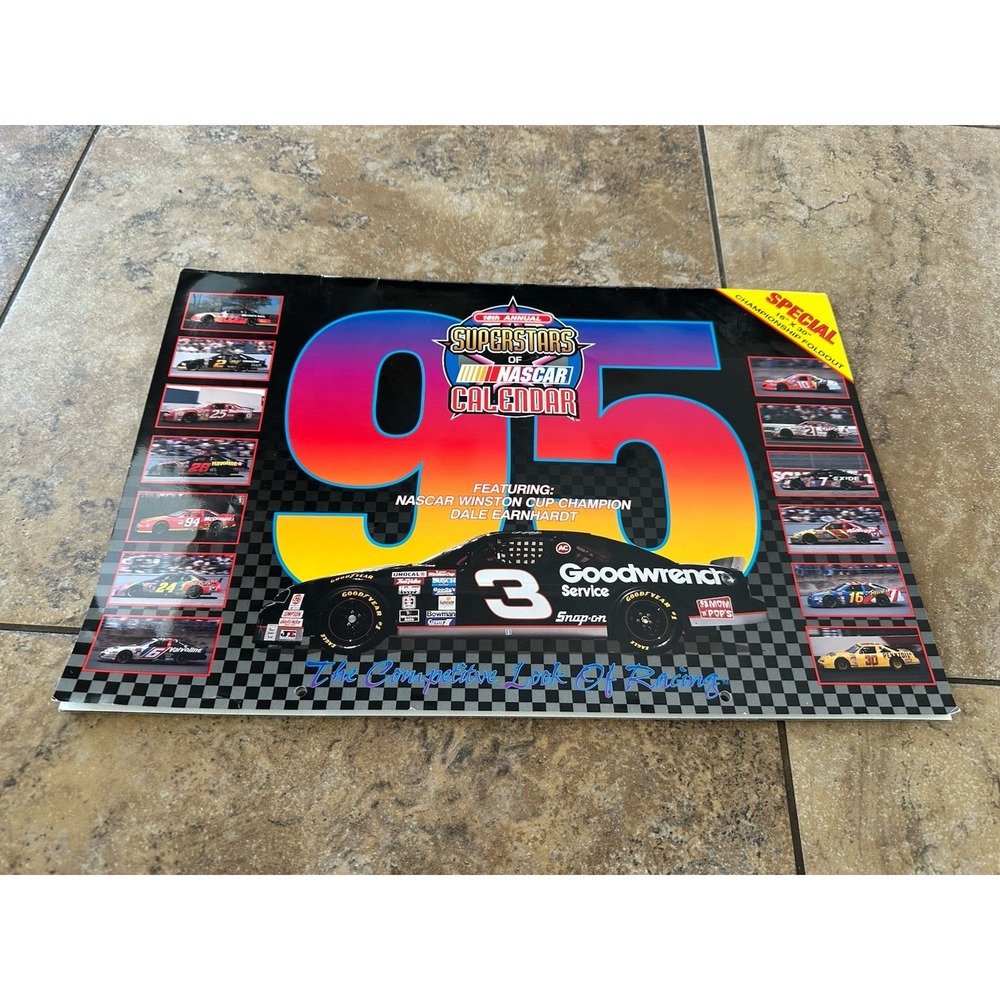 Vtg Nascar Calendar 1995 16th Annual Superstars Earnhardt Gordon
